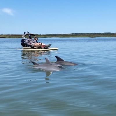 a small boat in a body of water